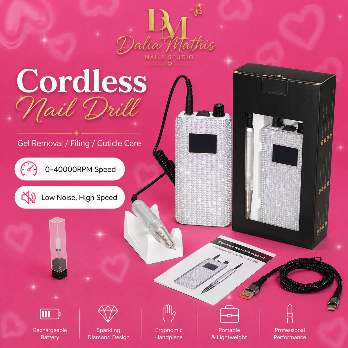 PROFESIONAL NAIL DRILL-40,000 RPM